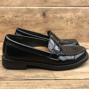 Bass Weejuns Shoes Women’s Size 5.5 Katherine II Black Leather Penny Loafers